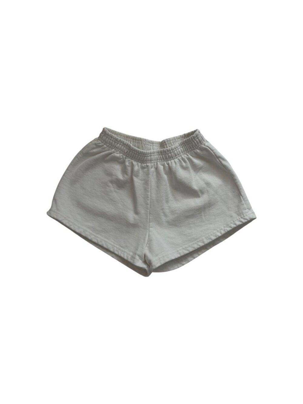 LOS ANGELES APPAREL | "MID-WEIGHT POLY COTTON FLEECE SHORT SHORTS" IN WHITE